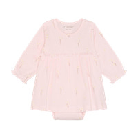 Langærmet Rib Body kjole - Potpourri