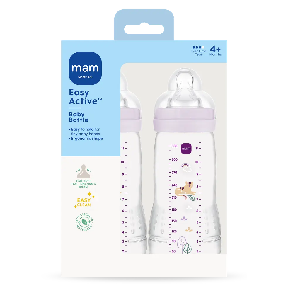 Easy Active Baby Bottle 330ml 2pk Pink billede