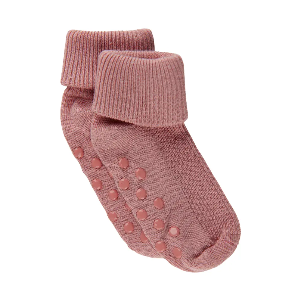 BeKids Baby Rib Strømpe m. ABS - 524 - 11/14 billede
