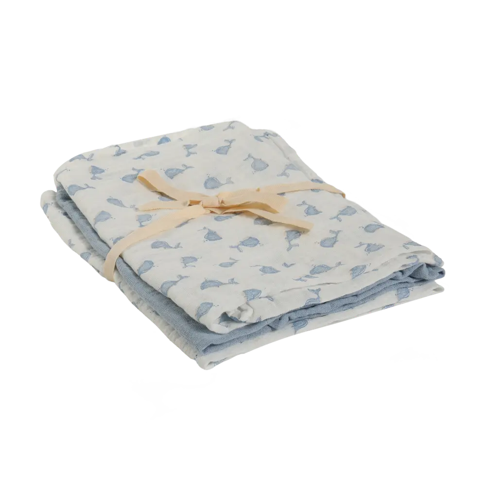 Stofble (3-pak) - Ashley Blue - 65x65 billede