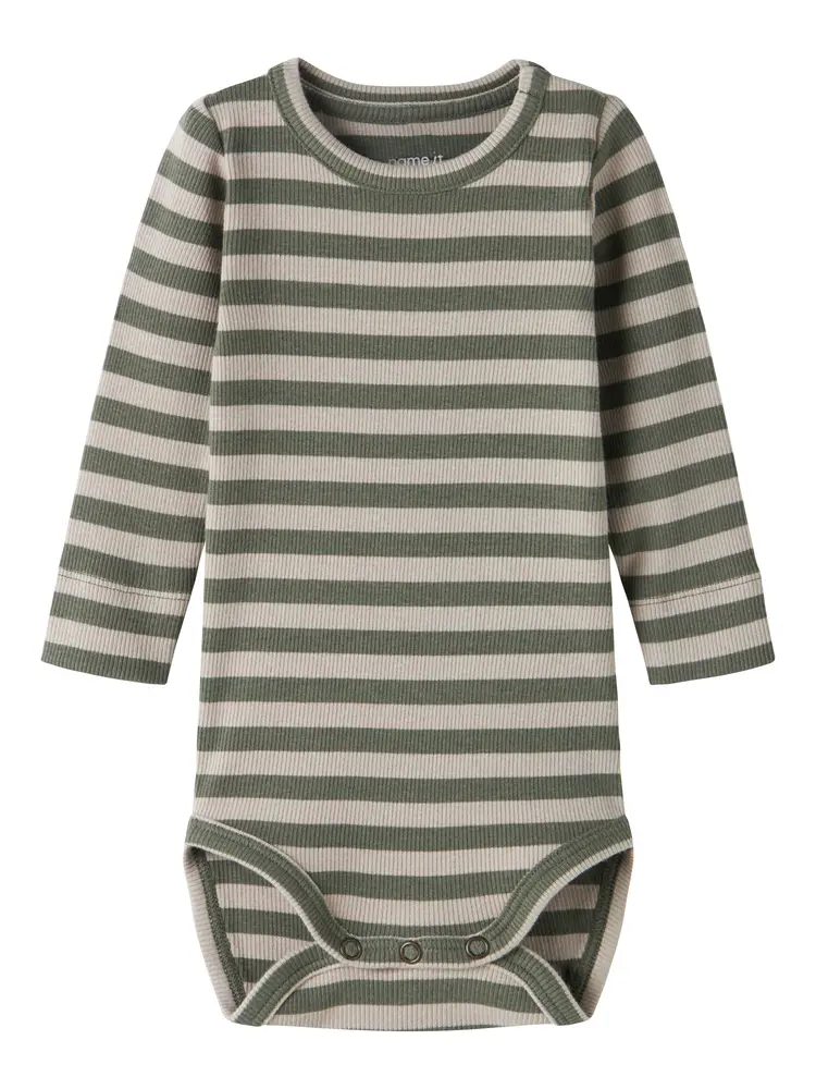 Name It Banio Langærmet Body - Dusty Olive - 50 billede