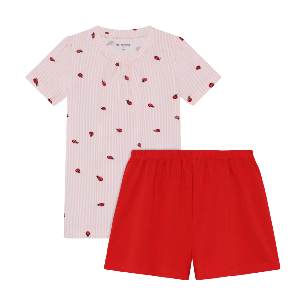 T-shirt og Shorts Sæt - Peach Blush - 104 billede