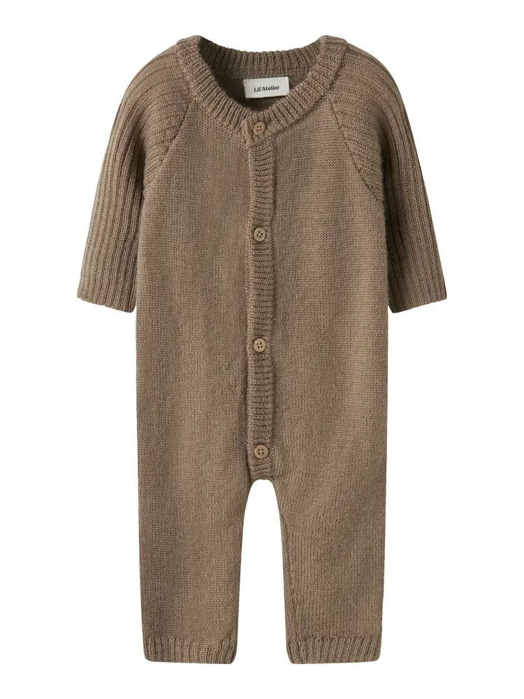 Lil' Atelier Nomo Noa Uld Heldragt - Sepia Tint - 56