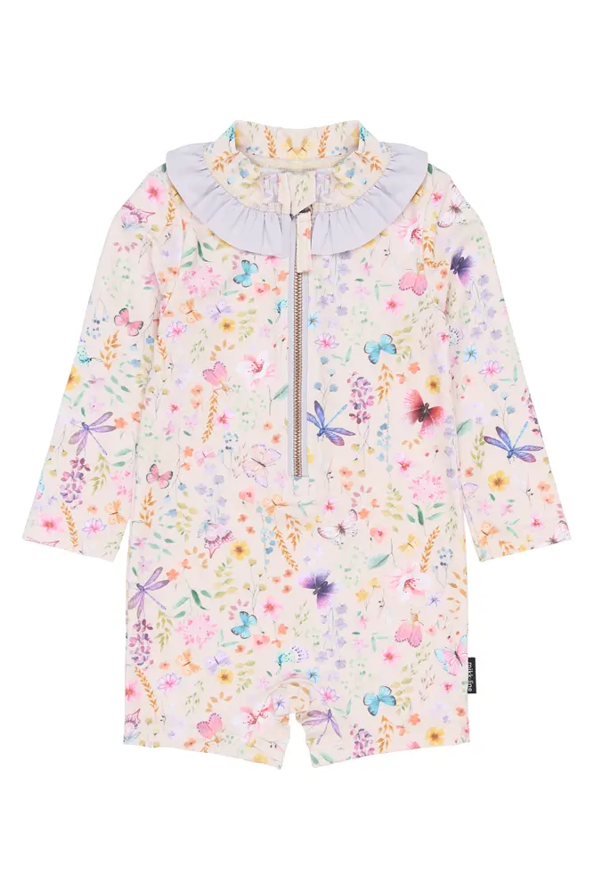 Bade Heldragt UV m. Print - Butterfly AOP - 3-6 MDR. billede