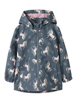 Maxi Jakke m. Print - Vintage Indigo