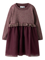 Refraja Strikket Kjole - Burgundy