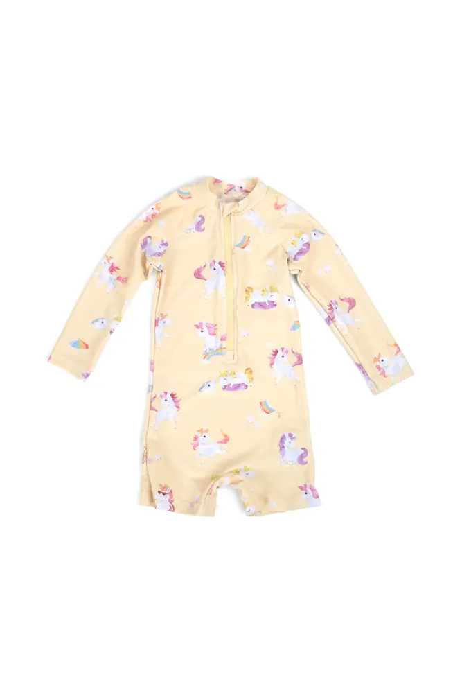 Filibabba Villads UV Dragt - Yellow - 1-2 ÅR billede