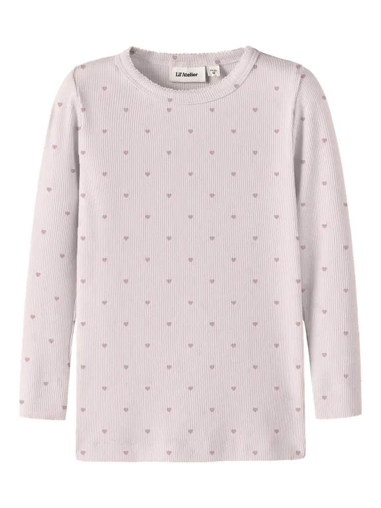 Lil' Atelier Gago Slim Langærmet Top - Hushed Violet - 110 billede