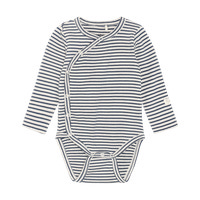 Langærmet Wrap Rib Body - Vintage Indigo