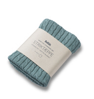 Striktæppe, bomuld, Dull Blue