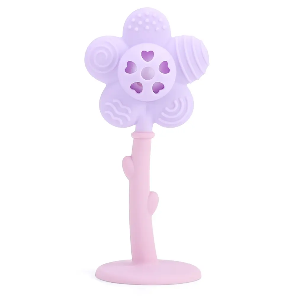 Tiny Tot Bidering - Flower - Lille/Pink