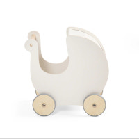 Dukkevogn i træ, classic white