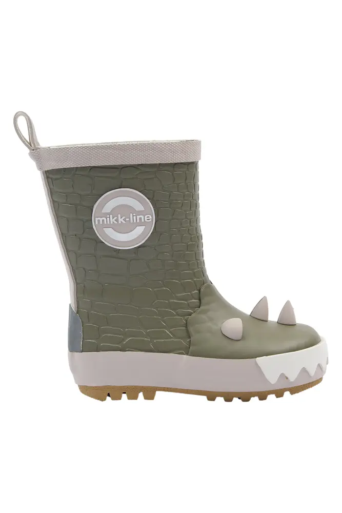 Gummistøvle - 3D Drage - Dusty Olive - 31 billede