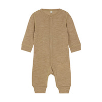 Uld jumpsuit - solid - Light Camel Melange