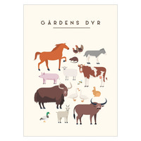Plakat - Gårdens dyr