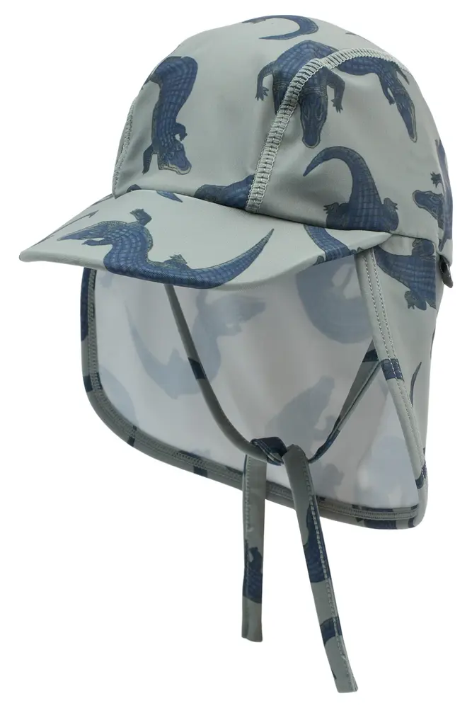 Mikk-Line Solhat UV m. Print - Croco AOP - 9-12 MDR. billede