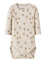 Hobit Langærmet Body - Peyote melange