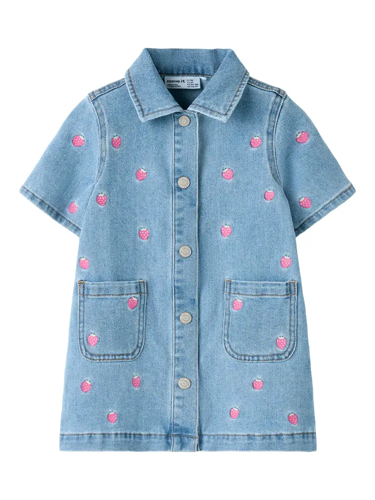 Name It Laila Denim Kjole - Light Blue Denim - 92 billede