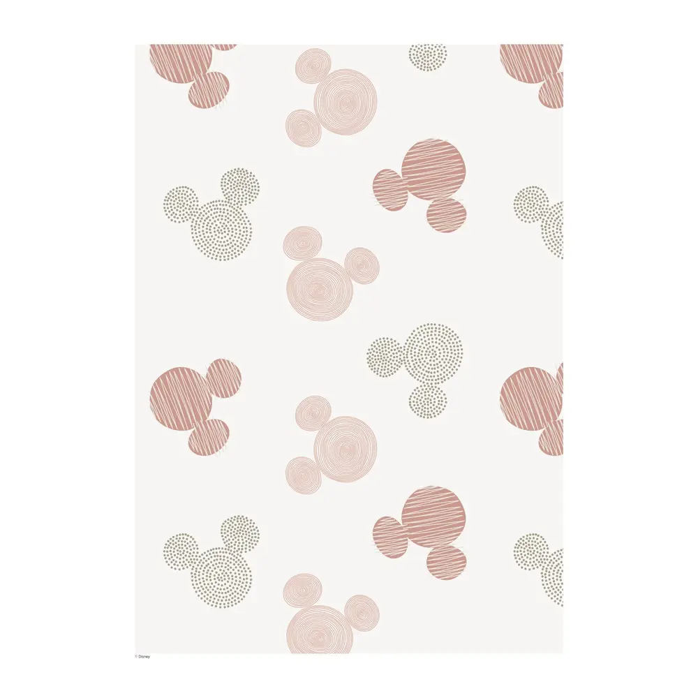 Plakat - Mickey Mouse beige mønster 30x40 billede