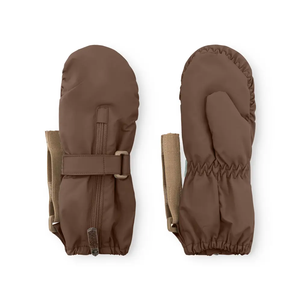 Mini A Ture Matcesar Fleeceforede Vanter - Chestnut Brown - 6-12 MDR.