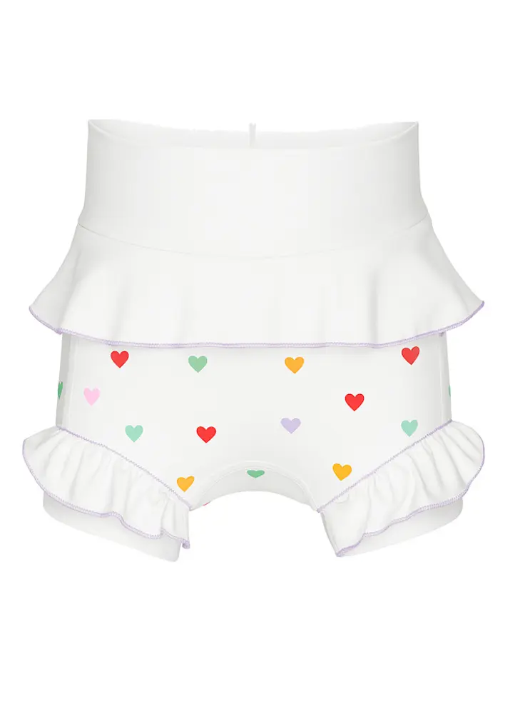 Badeble Neopren - Hearts - Cream - 2-3 ÅR billede