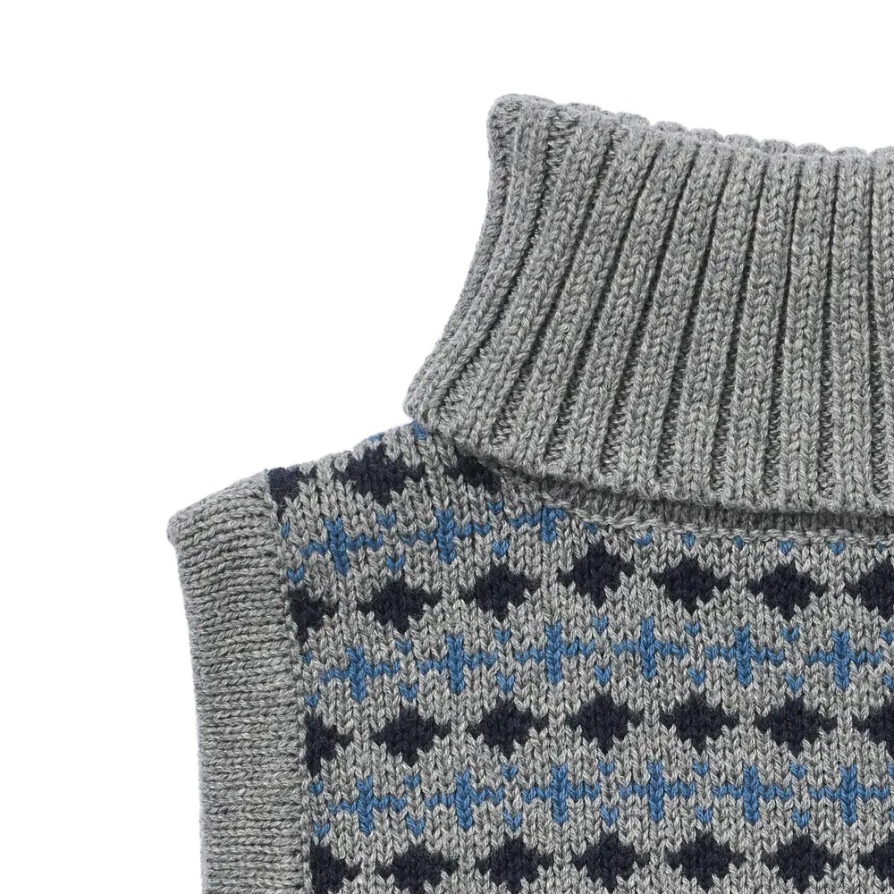 Stoffe Jacquard Halsedisse - Grey melange Value - ONESIZE billede