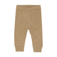 Uld leggings - solid - Light Camel Melange