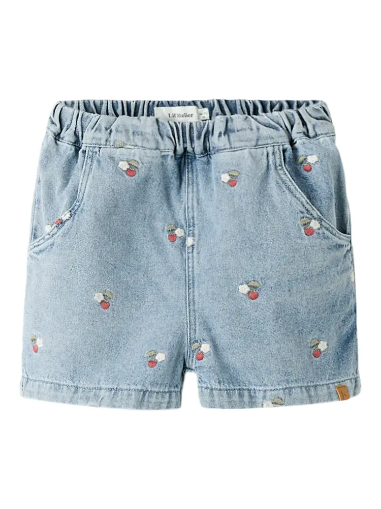 Lil' Atelier Funda Shorts - Medium Blue Denim - 92 billede