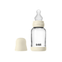 Glass baby bottle silicone 120 ml ivory