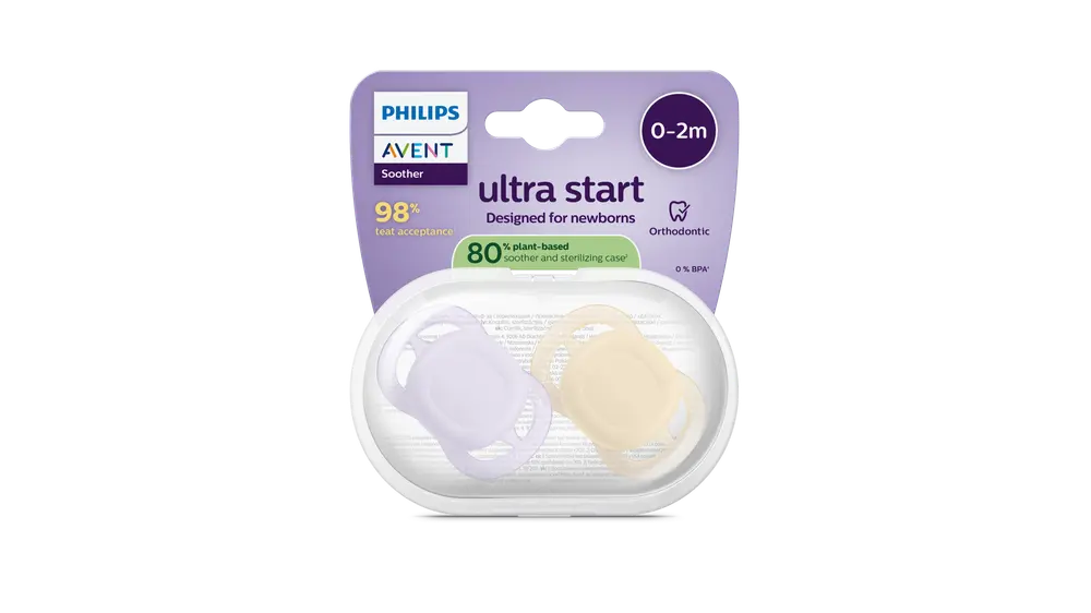 Sut, Ultra start, 0-2 m, lyserød/lysegul billede