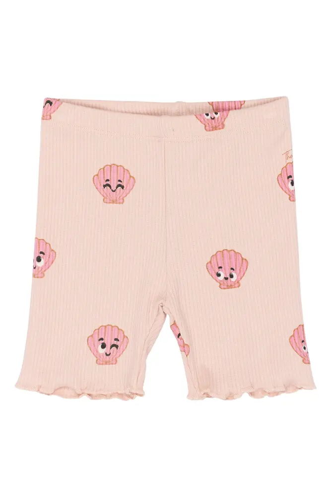 Tinker Rib Shorts - Peach Whip AOP - 86 billede