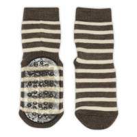 Elis strømper anti-slip - Brown Melange