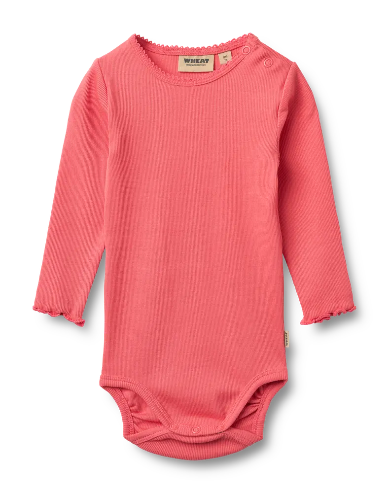 Regitze Langærmet Rib Body - Watermelon - 92 billede