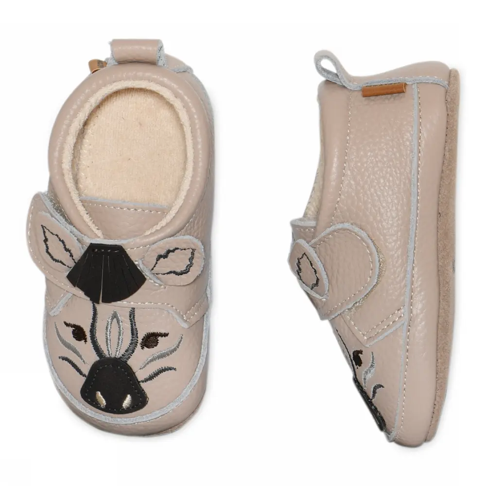 Zebra Læder Hjemmesko - Oxford Tan - 16/19 billede