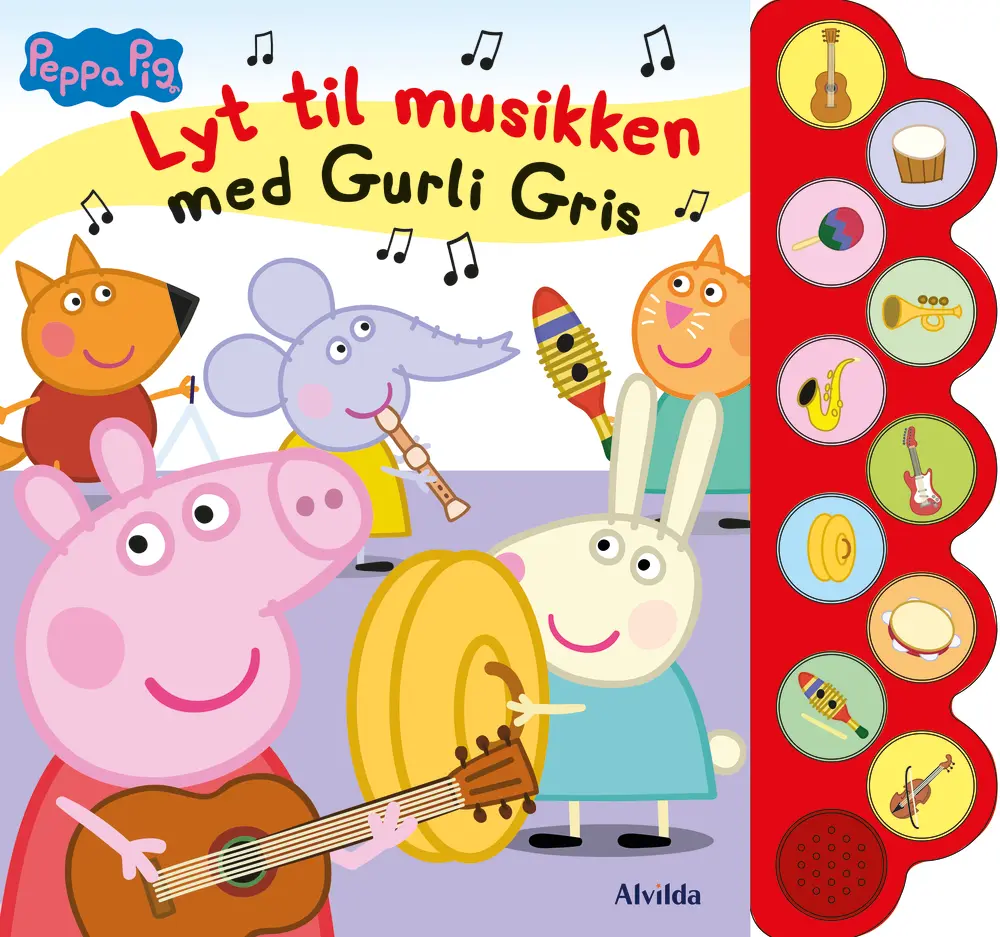 10-knaps lydbog -Lyt til musikken med Gurli Gris