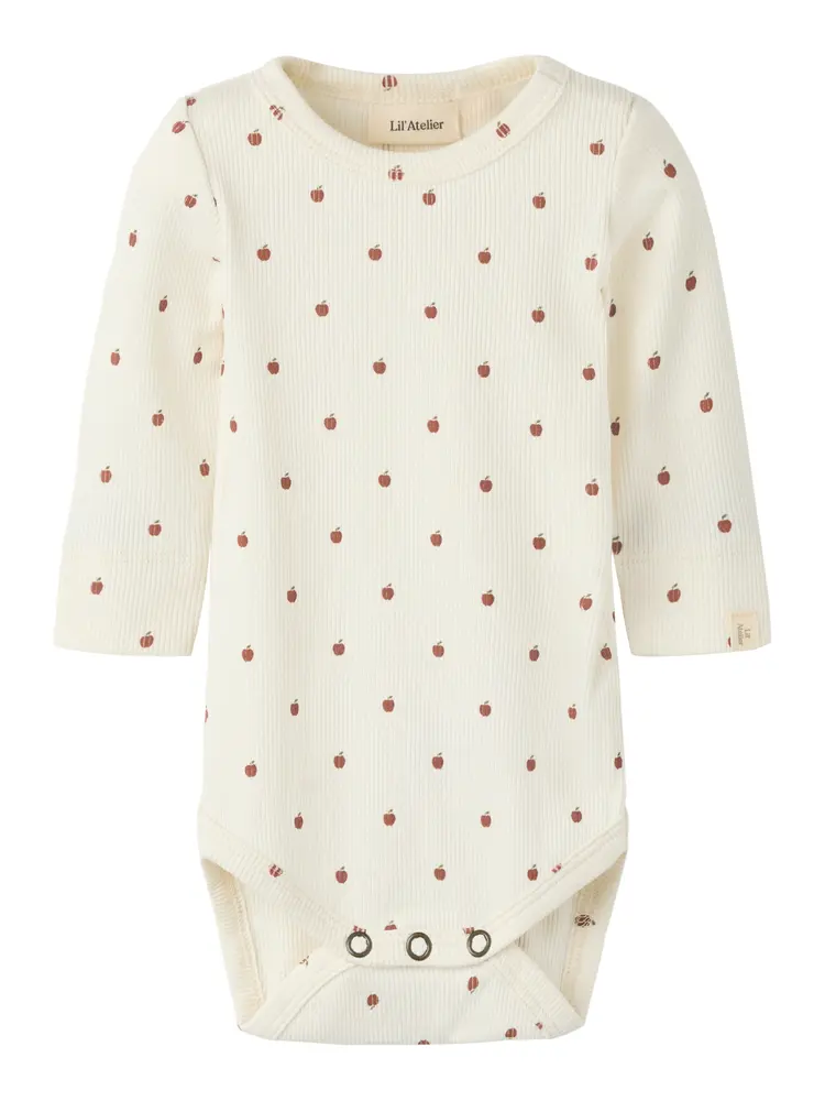 Lil' Atelier Gago Kim Slim Langærmet Body - Turtledove - 56