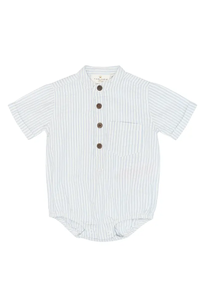 Toby Kortærmet Body - Heather Striped - 68 billede