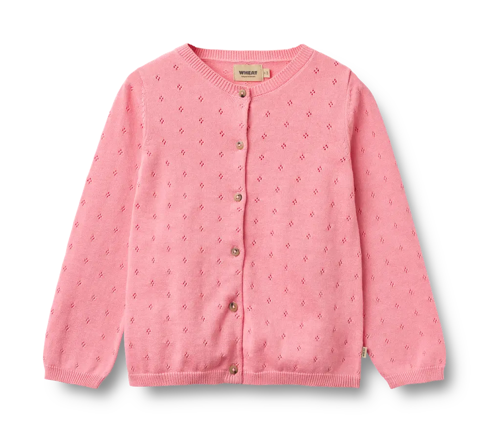 Maia Strik Cardigan - Bubblegum - 98 billede