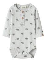 Lil' Atelier Lavo Eko Langærmet Slim Body - Glacier Gray