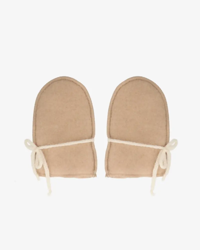 Cozy Sheep Uldvanter - Beige - 0-3 MDR.