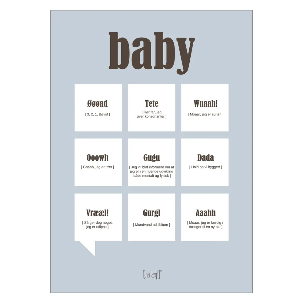 Plakat - Citat Baby A3 billede