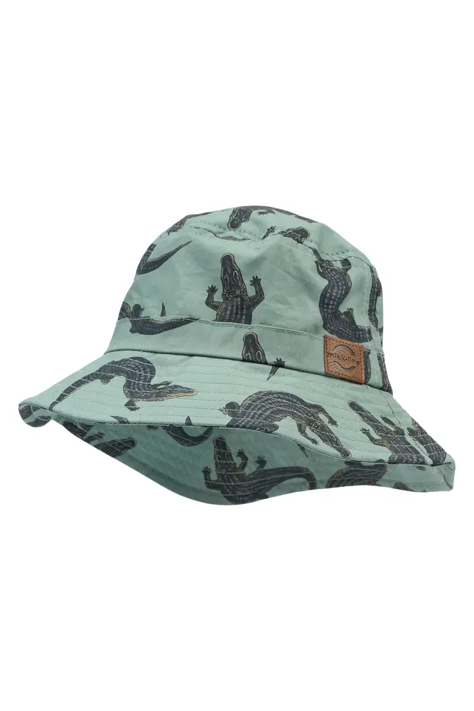 Bøllehat m. Print - Croco AOP - 6-12 MDR. billede