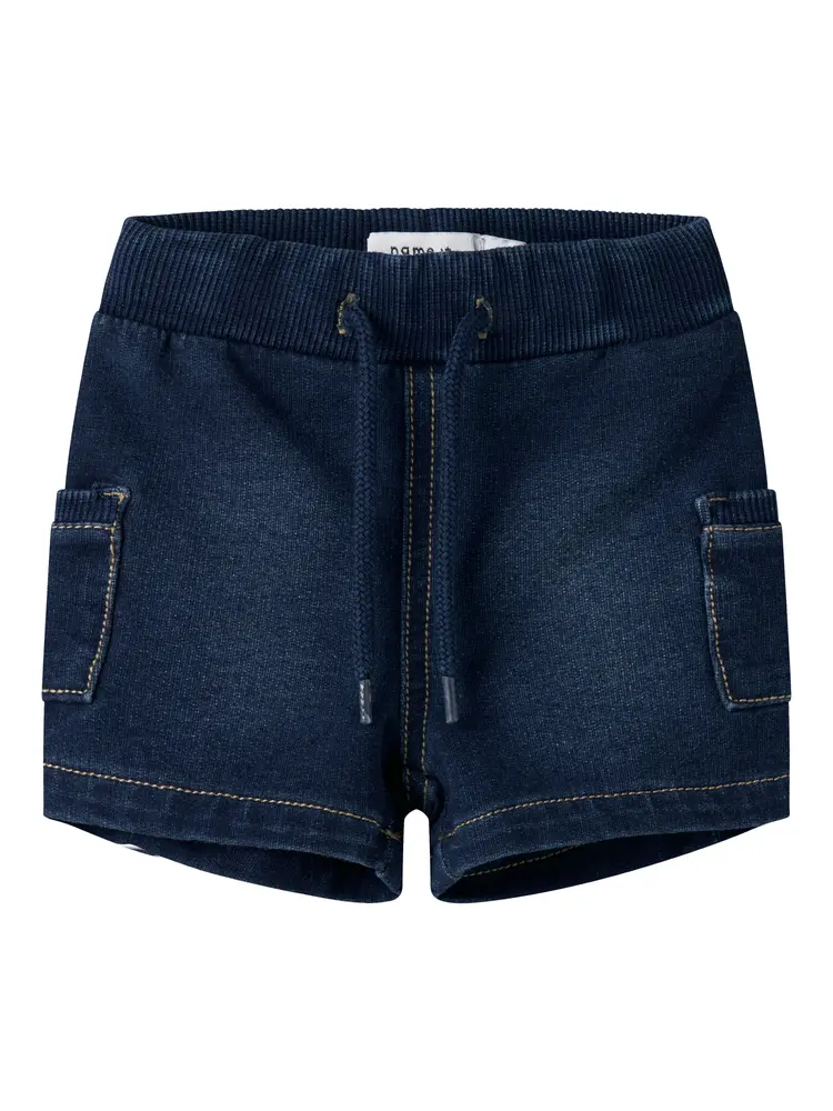 Silas Denim Biker Shorts - Dark Blue Denim - 56 billede