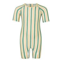 Badeheldragt - Striped - Fern
