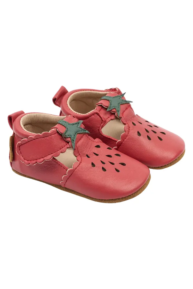 Prewalker Læder Sandal 3D-Jordbær - Canyon Rose - 0-6 MDR. billede