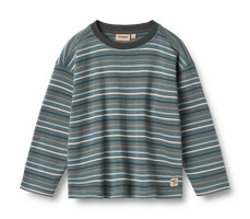 Hans T-shirt Langærmet - Blue multi stripe