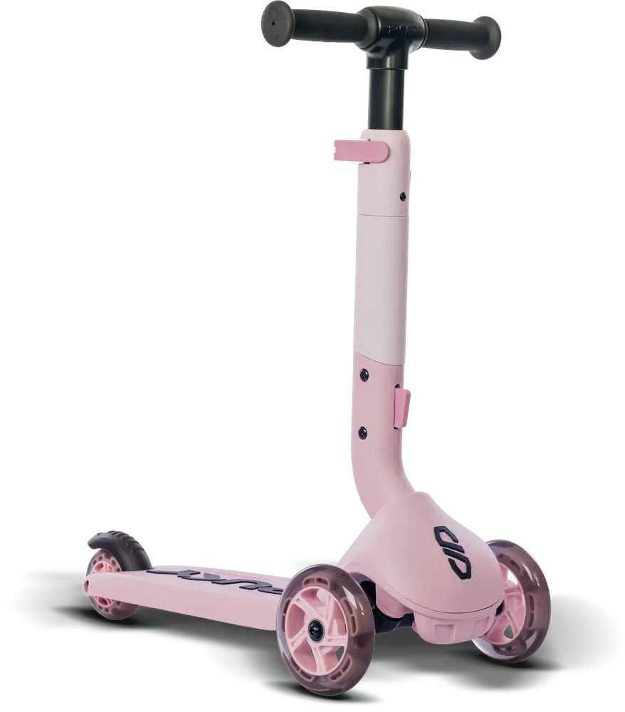 PUKY PUSH foldbart løbehjul m. LED pink billede