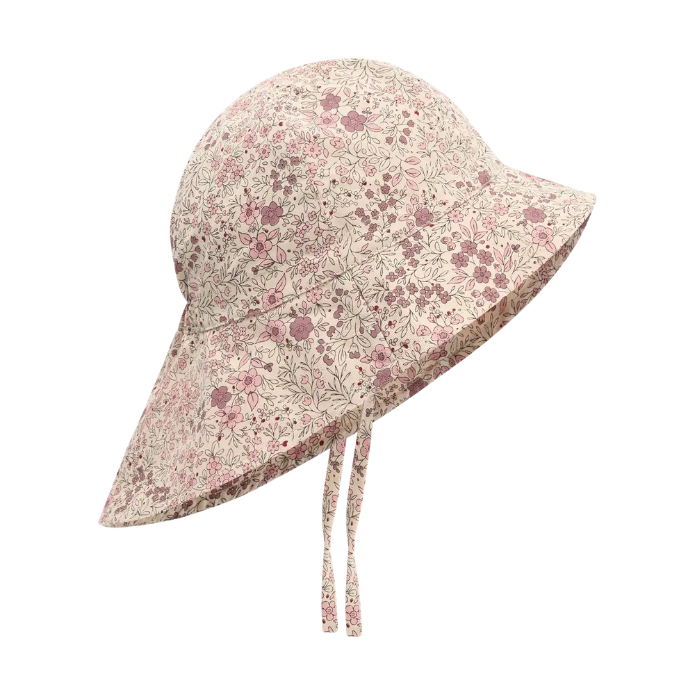 Solhat m. Snor - UV 30 - Eggnog - 2-4 ÅR billede