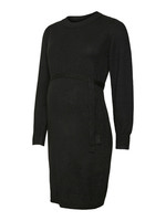 Newanne ls strikket kjole - BLACK