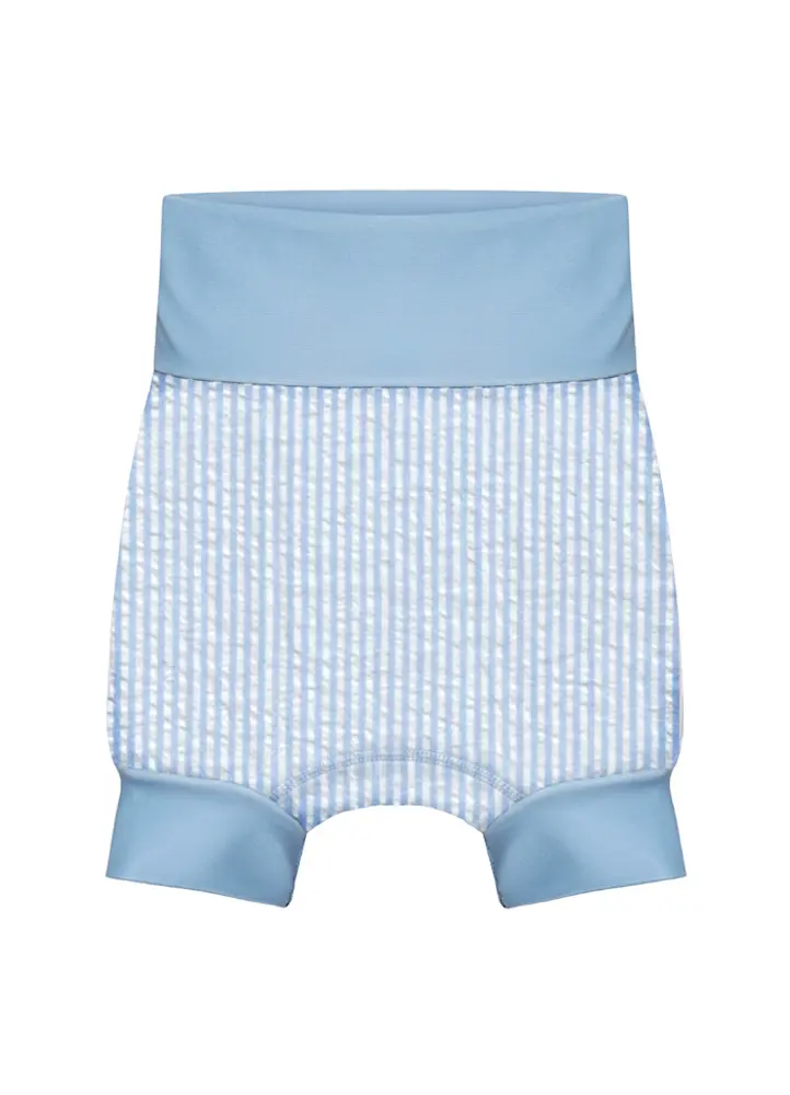 Badeble Neopren - Seersucker - Blue - 3-4 ÅR billede